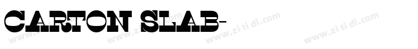 Carton Slab字体转换